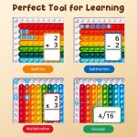 Math Fidget Toy, Math Game with Addition,Subtraction,Multiplication,Division Flash Cards or Time Table(Using age: 3+) - Image 3
