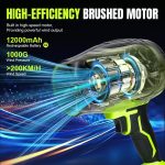 Electric Cordless Portable Turbo Blower Brushed Storm Machine Household Dust Snow Cleaning Power Tool with 10-cell,2-battery - Image 5