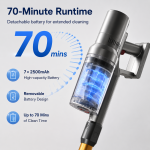 Wireless Handheld Vacuum Cleaner VC205,27000PA Suction,Smart Dust Sensor,Touch Screen,Portable Stick Cordless Vacuum for Home - Image 5