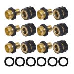 3/4 Inch Garden Hose Quick Connector 4 Sets/bag