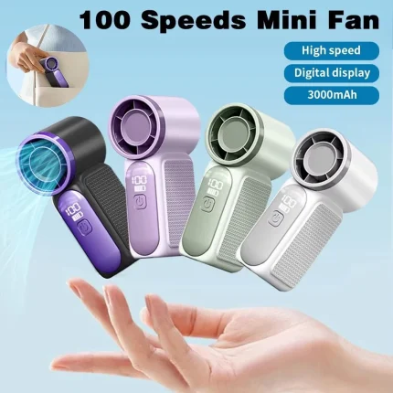 3000mAH X688 Portable Handheld Fan USB Rechargeable Mini Cooling Fan Adjustable Pocket Fan for Outdoor Camping Travel Home